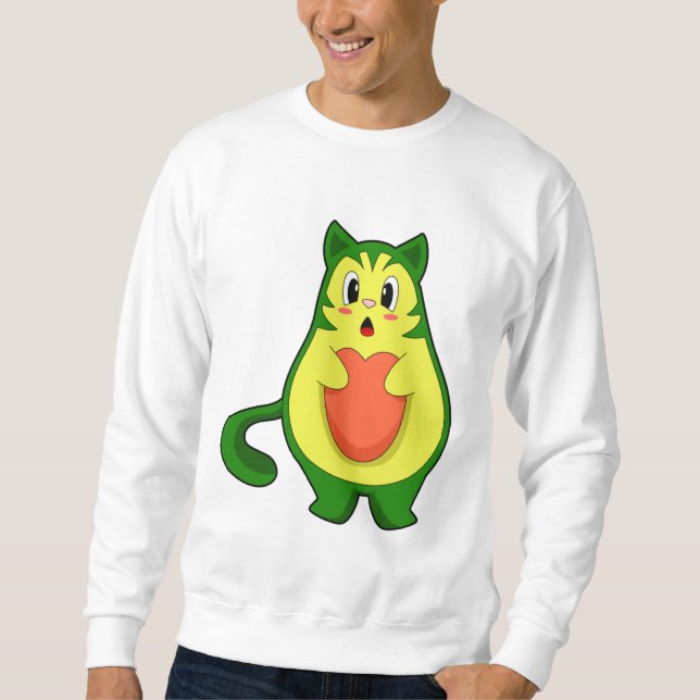 Cat Avocado Sweatshirt (Vorderseite)