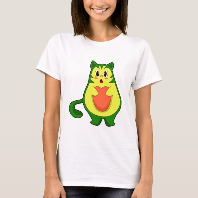 Cat Avocado T-Shirt (Vorderseite)