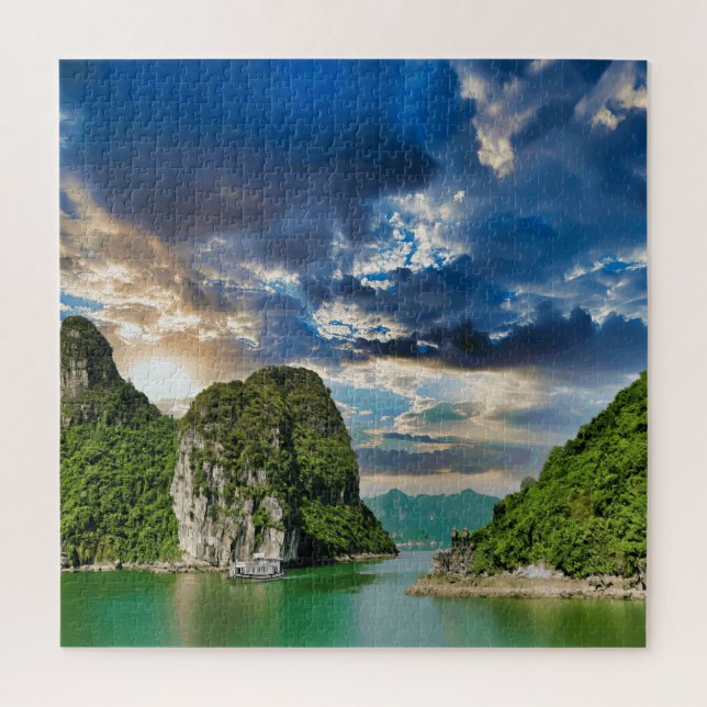 Cat Ba Vietnam Landschaftlich Seascape Puzzle (Vertikal)