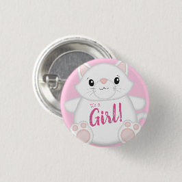 Cat Baby Dusche Kitty Pink Button