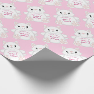 Cat Baby Dusche Kitty Pink Geschenkpapier