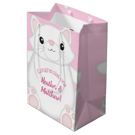 Cat Baby Dusche Kitty Pink Mittlere Geschenktüte