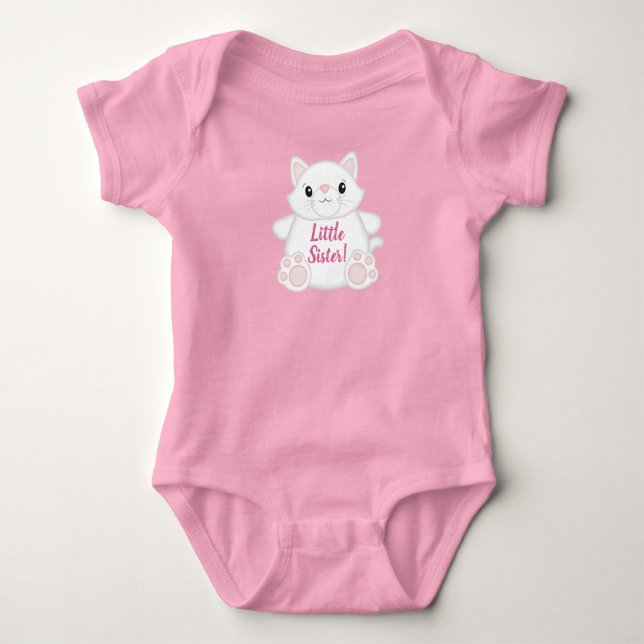 Cat Baby Dusche Kitty Pink Strampler (Vorderseite)