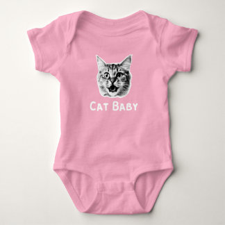 Cat Baby Retro Baby Strampler