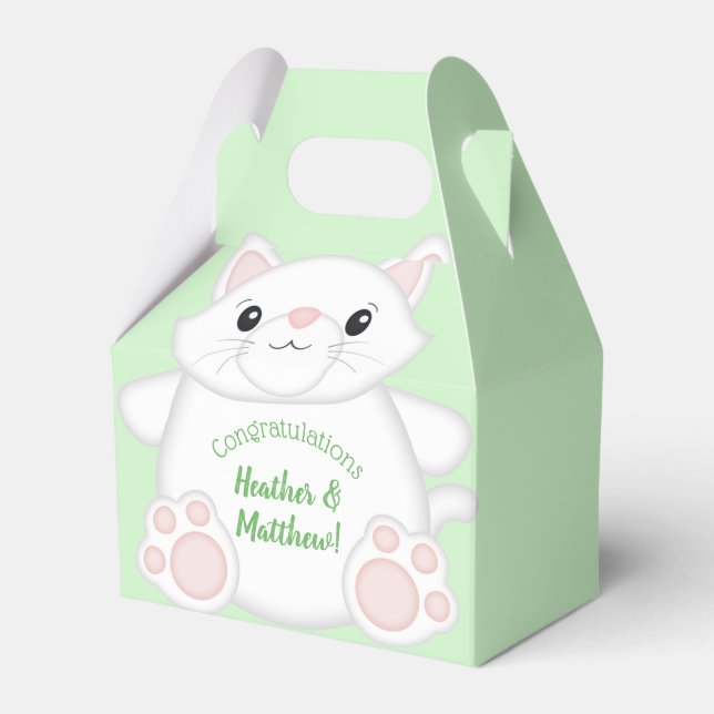 Cat Baby Shower Kitty Geschenkschachtel (Vorderseite)