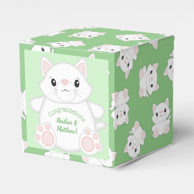 Cat Baby Shower Kitty Geschenkschachtel (Vorderseite)