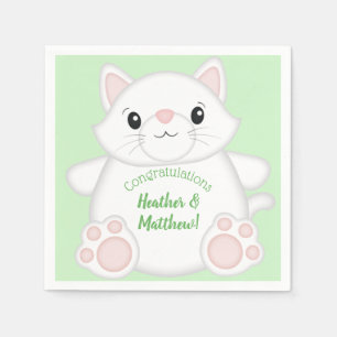 Cat Baby Shower Kitty Serviette