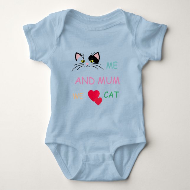 CAT Baby-T - Shirt mit LIEBE (Vorderseite)