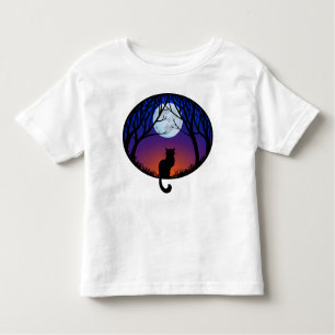 Cat Baby's Shirt Black Cat Art Kinderkind Shirt