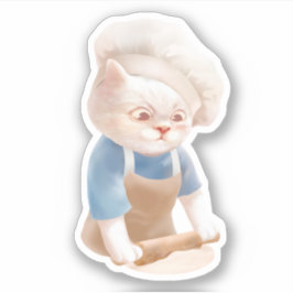 Cat Baker Baby - Cosy Morning Kneading Aufkleber