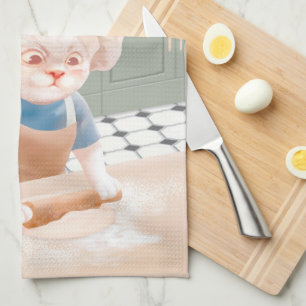 Cat Baker Baby - Cosy Morning Kneading Geschirrtuch