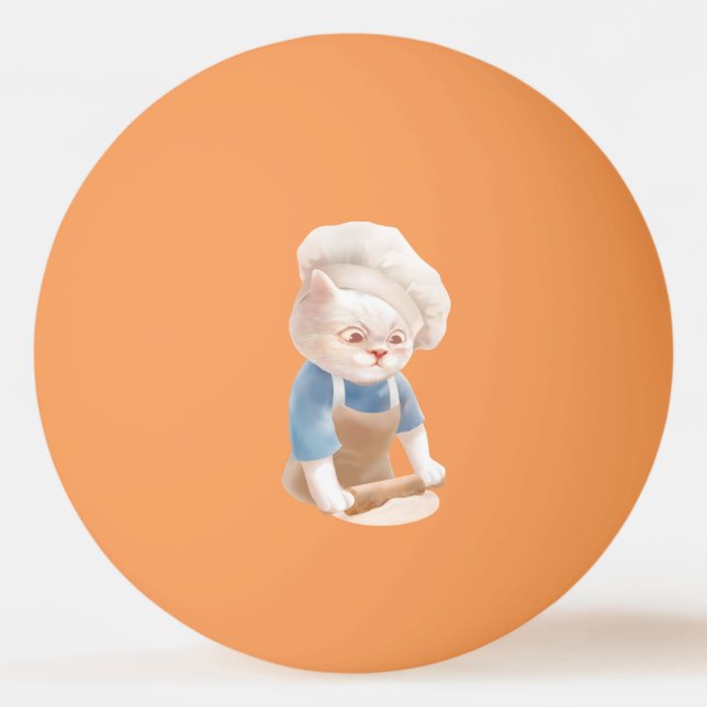 Cat Baker Baby - Cosy Morning Kneading Tischtennisball (Vorderseite)