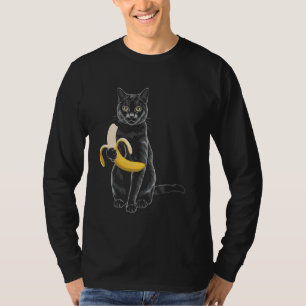 Cat Banana Niedlich Kitten Pet Lover Funny Animal T-Shirt