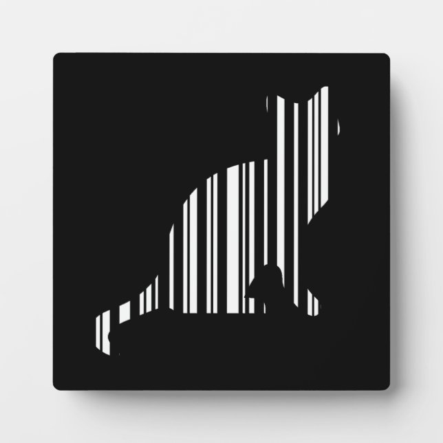 CAT BAR CODE Kitty Strichcode Muster Fotoplatte (Vorderseite)