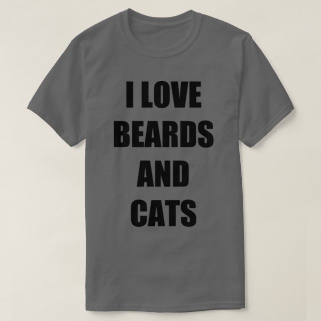 Cat Beard Lover Funny Gift Idee T-Shirt (Design vorne)