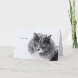 Cat Beileid Minimalistisch Karte