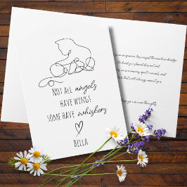Cat Bereavement Sympathy Card with Cat Name Karte