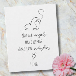 Cat Bereavement Sympathy Card with Cat Name Karte