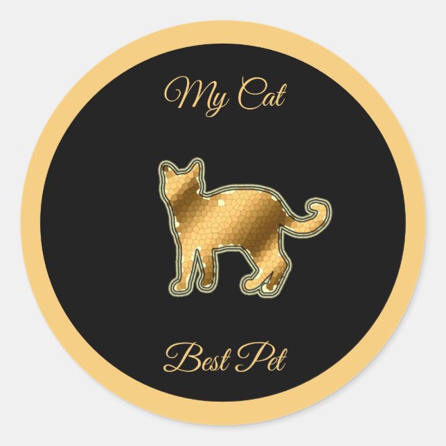 Cat Best Pet Runder Aufkleber (Vorderseite)
