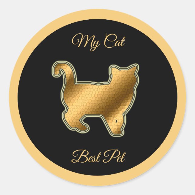 Cat Best Pet Runder Aufkleber (Vorderseite)