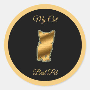 Cat Best Pet Runder Aufkleber
