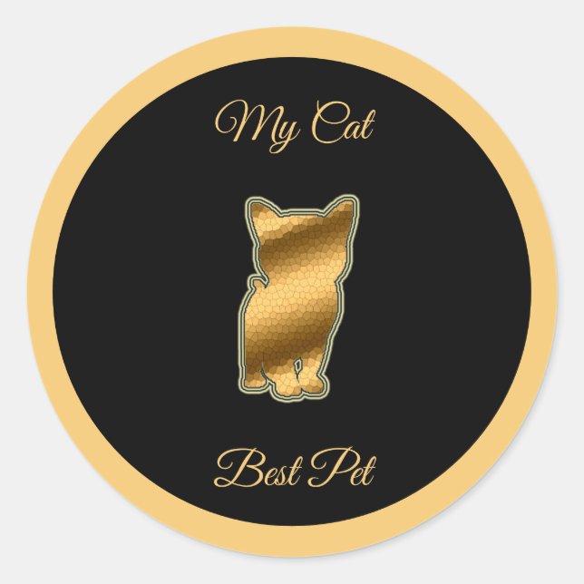 Cat Best Pet Runder Aufkleber (Vorderseite)