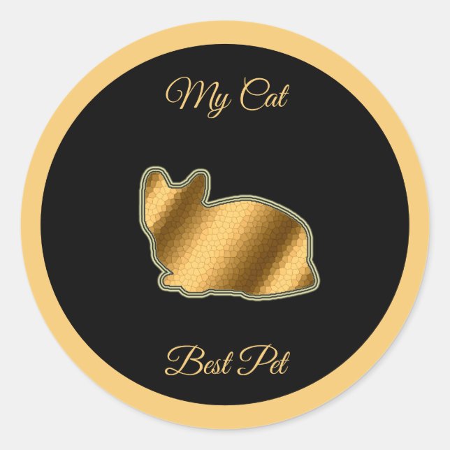 Cat Best Pet Runder Aufkleber (Vorderseite)