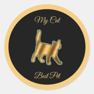 Cat Best Pet Runder Aufkleber