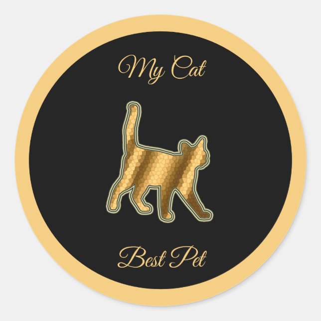 Cat Best Pet Runder Aufkleber (Vorderseite)