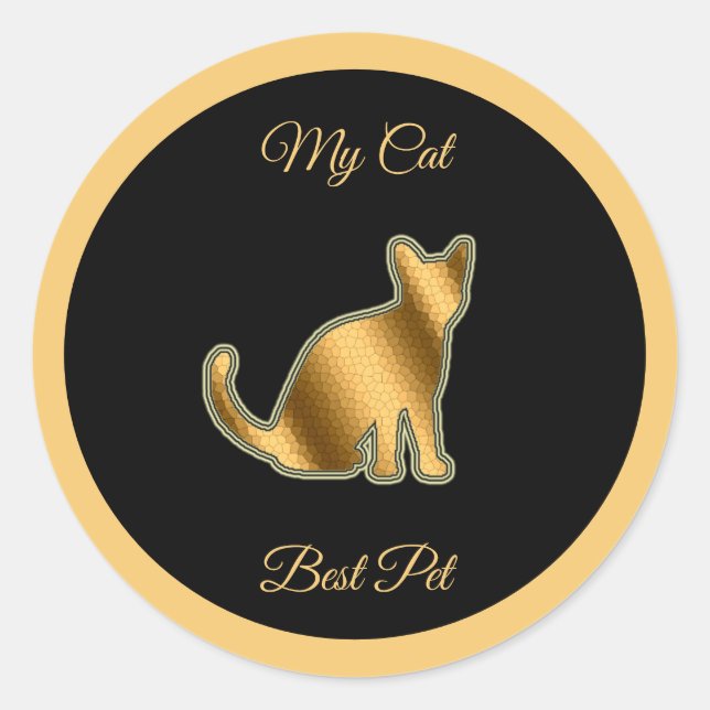 Cat Best Pet Runder Aufkleber (Vorderseite)