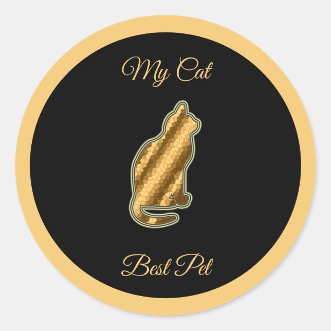 Cat Best Pet Runder Aufkleber (Vorderseite)