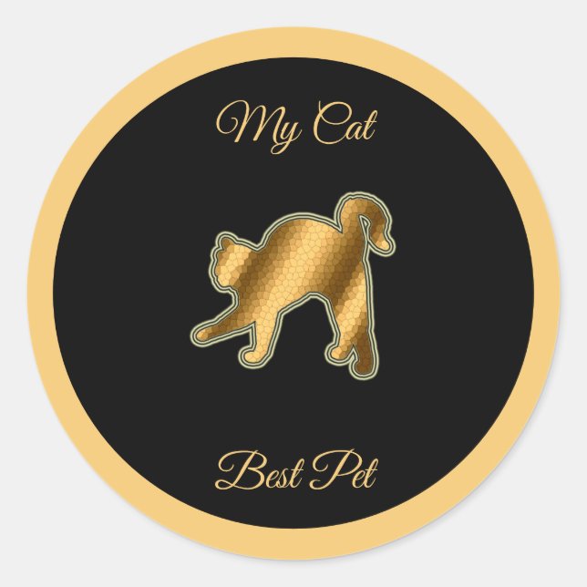 Cat Best Pet Runder Aufkleber (Vorderseite)