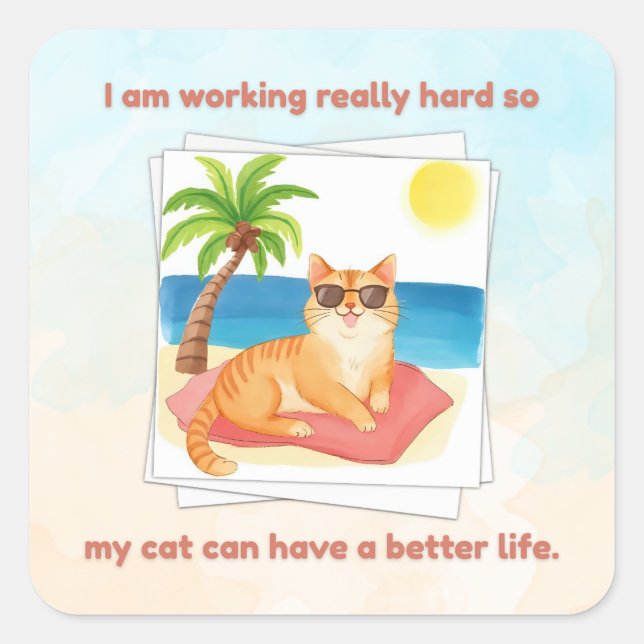 Cat Better Life Sticker (Vorderseite)