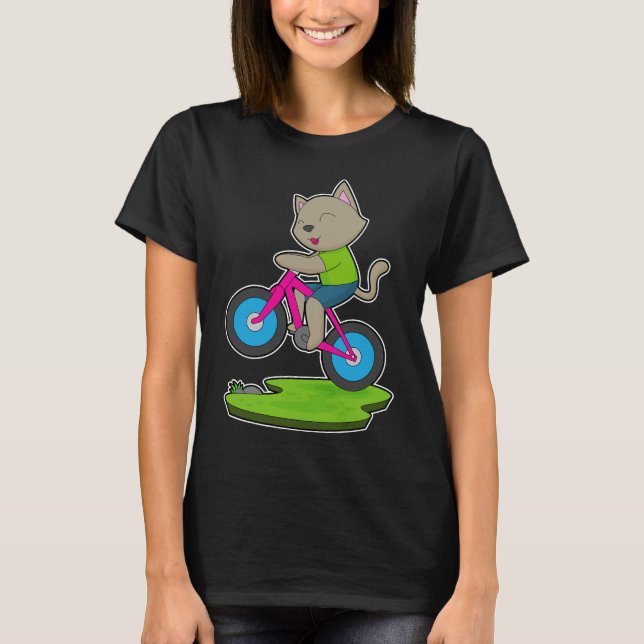 Cat Bicycle T-Shirt (Vorderseite)