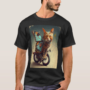 Cat Bike Butterfly T-Shirt