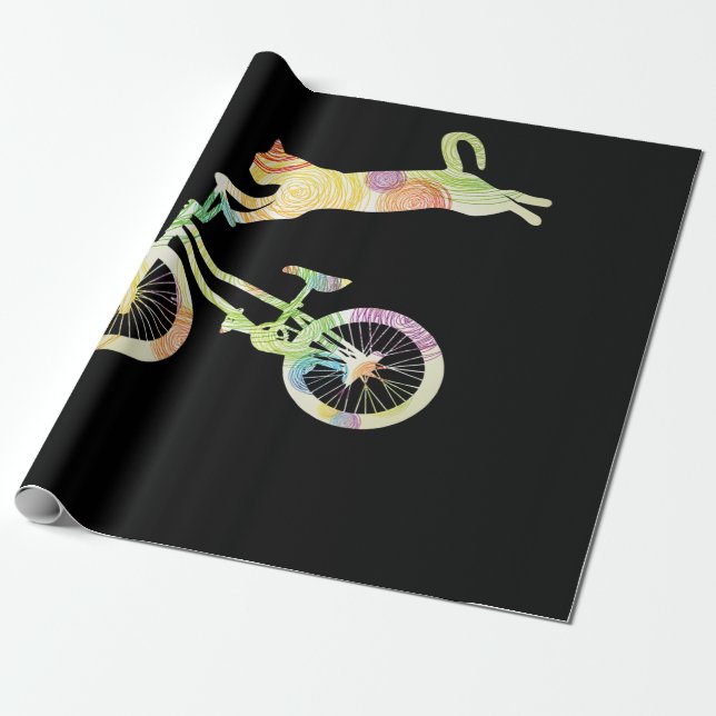 Cat Bike Cycling Bicycle - Ihre Geschenksammlung Geschenkpapier (Ungerollt)