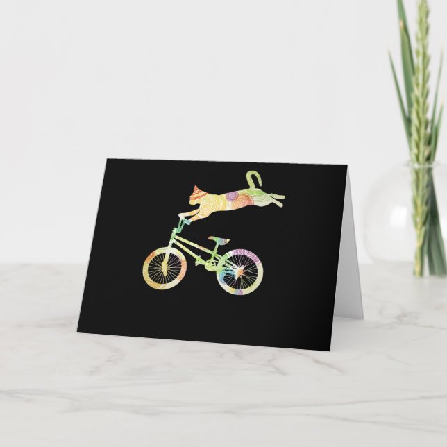 Cat Bike Cycling Bicycle - Ihre Geschenksammlung Karte (Vorderseite)