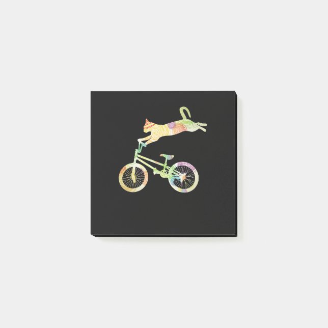 Cat Bike Cycling Bicycle - Ihre Geschenksammlung Post-it Klebezettel (Vorderseite)