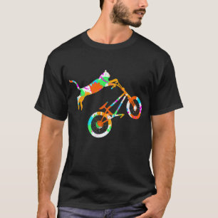 Cat Bike Shirt Kitten Reiten BMX Fahrrad Stunt