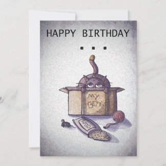 Cat Birthday Card Karte