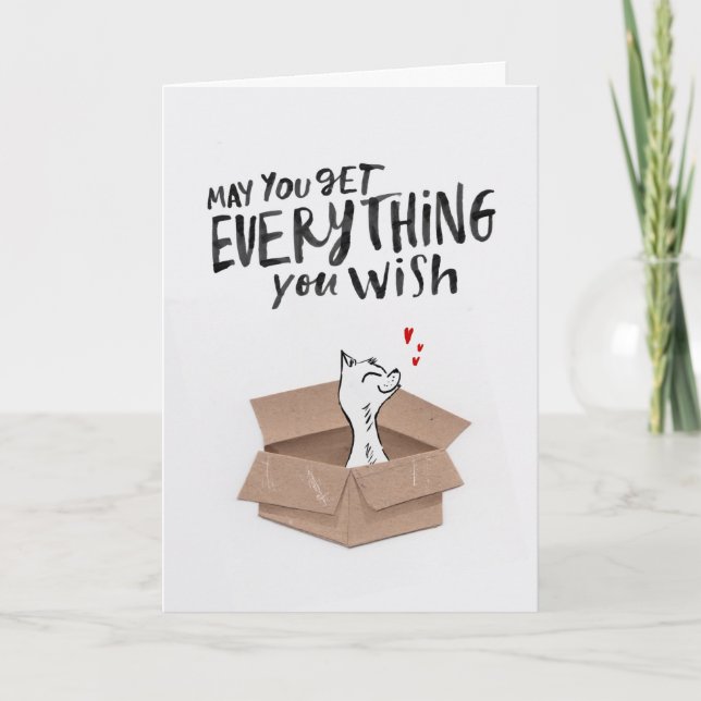 Cat Birthday Card Karte (Vorderseite)
