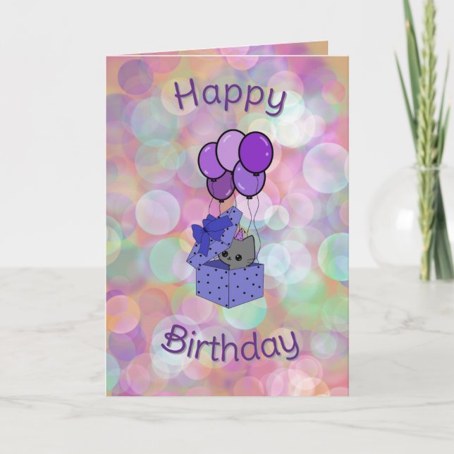 cat birthday card karte (Vorderseite)