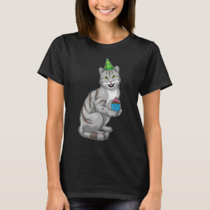 Cat Birthday Cupcake T-Shirt