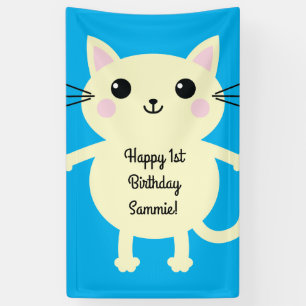 Cat Birthday Party Banner