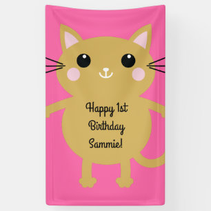 Cat Birthday Party Banner