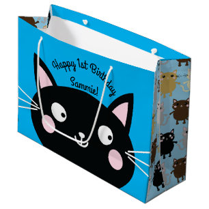 Cat Birthday Party Große Geschenktüte
