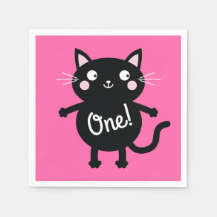 Cat Birthday Party Serviette