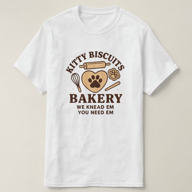 Cat Biscuit Maker Shirt, Funny Cat Kneading Shirt (Design vorne)