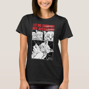 Cat Bite Zuneigung Woman Black T-Shirt