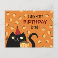Cat Black Niedliche Geburtstag Cake Vibrangs Moder